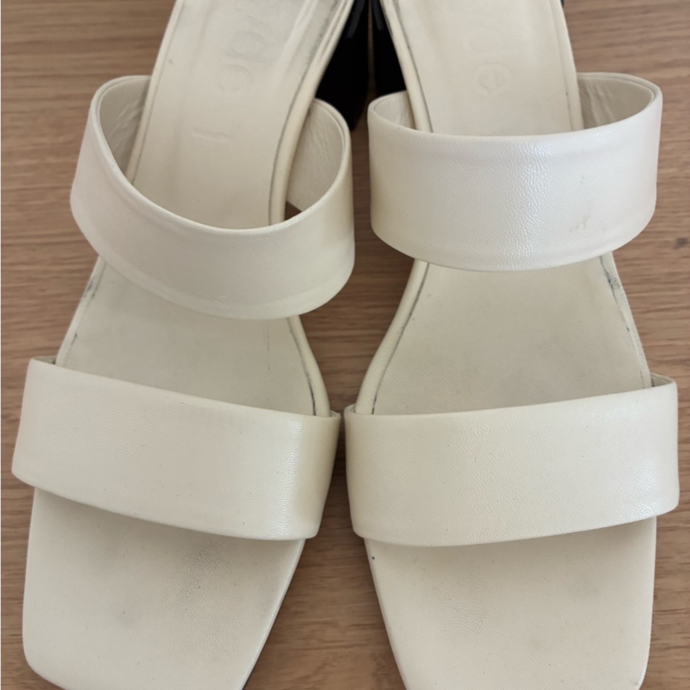 Aeyde Cream Leather Sandals EU 38, US 8. Made Italy. Like new - Picture 5 of 5